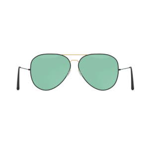 Green polarized sunglasses