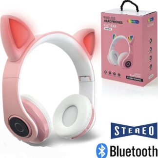 Cat Ear Led Ασύρματα Bluetooth Παιδικά On Ear Ακουστικά