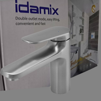 Αναμεικτική Μπαταρία Νιπτήρα Ασημί