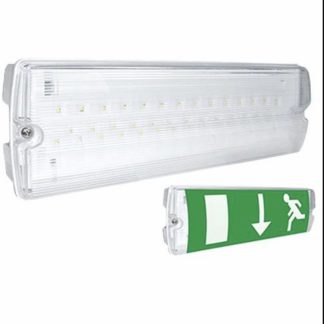 LED έκτακτης ανάγκης με αυτοκόλλητη πινακίδα εξόδου