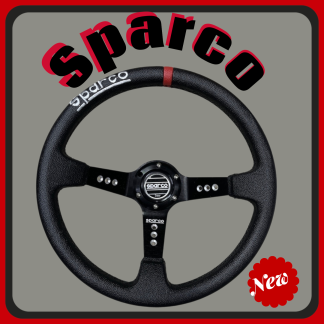 Τιμόνι Αυτοκινήτου Δερμάτινο με Διάμετρο 34cm Μαύρο/Μαύρο