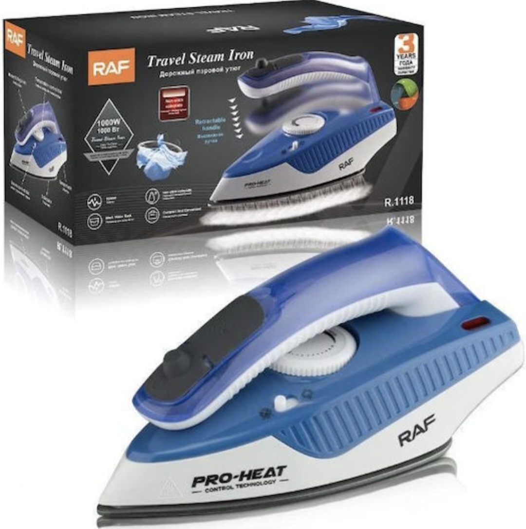 Ατμοσίδερο Ταξιδίου Πτυσσόμενη Λαβή Κεραμική Επίστρωση Raf