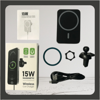 Μαγνητικός ασύρματος φορτιστής αυτοκινήτου AALLC 15W με βάση τηλεφώνου