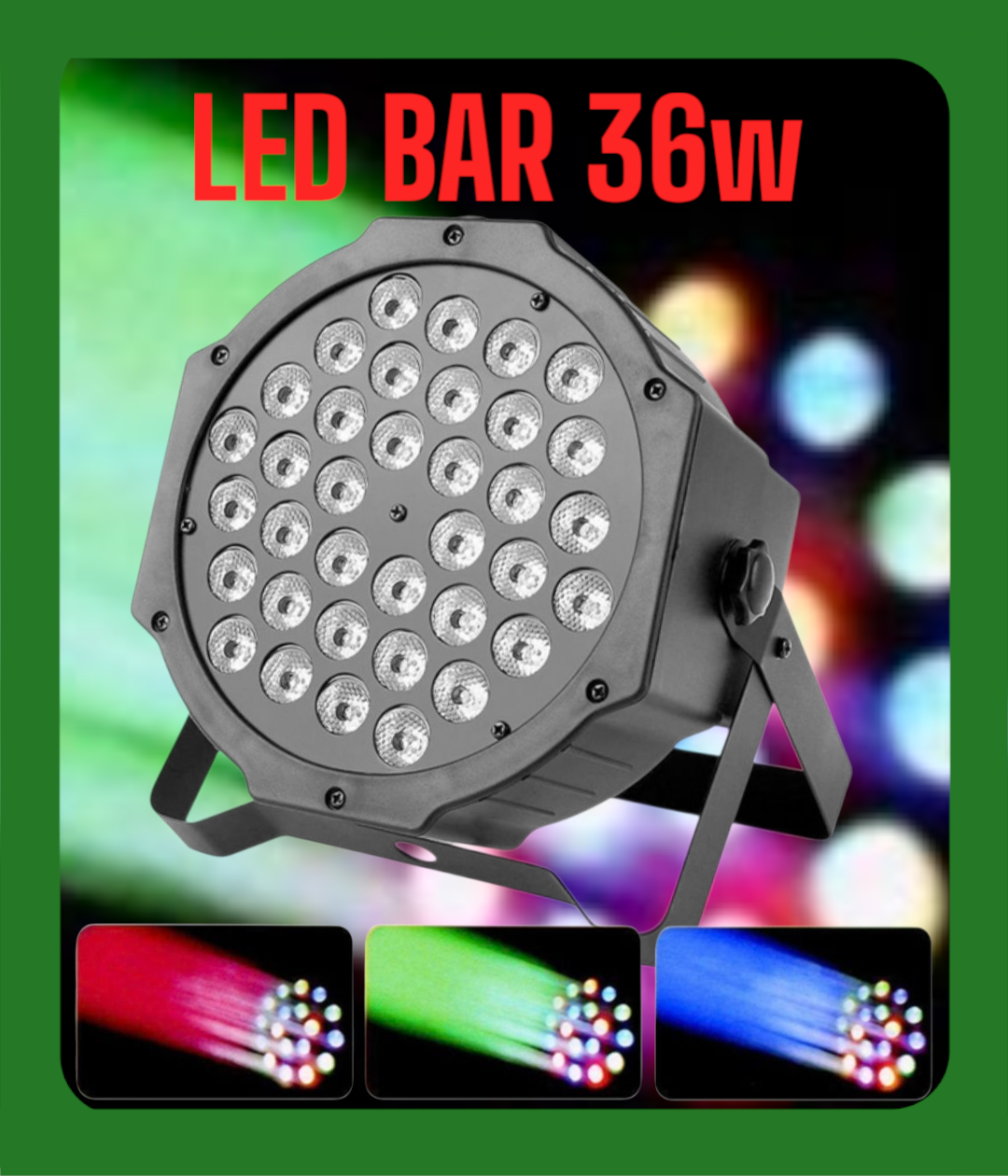 Φωτορυθμικό Beam LED PAR DJ Flat Stage 36W RGB