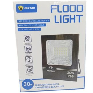 Προβολέας IP66 Ισχύος 30W Λευκό Φως σε Μαύρο χρώμα