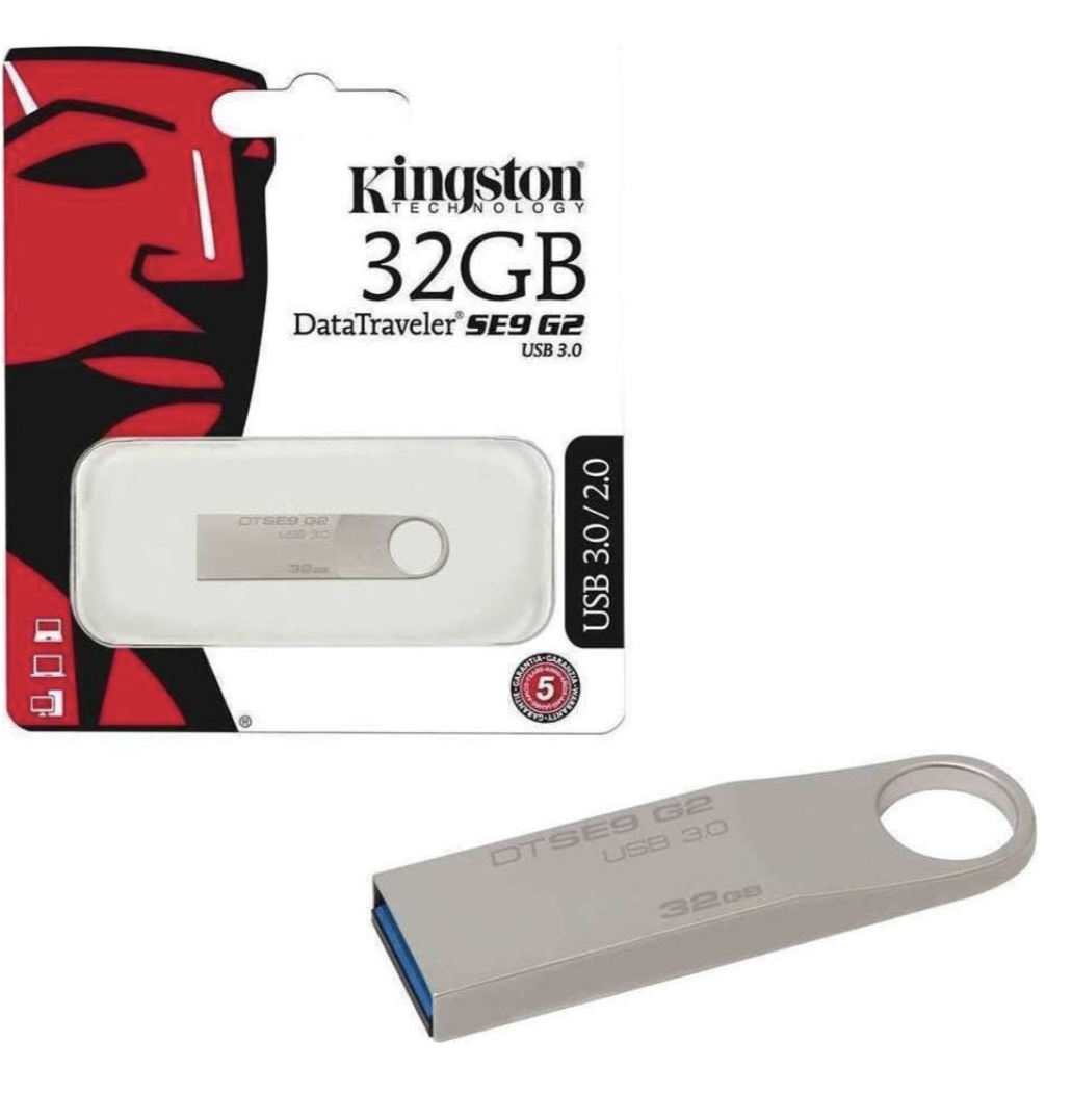 Kingston DataTraveler SE9 G2 32GB USB 3.0 Stick Ασημί ...