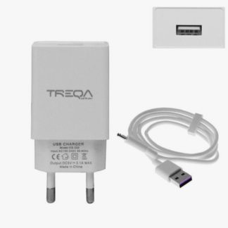 Treqa Φορτιστής με Θύρα USB-A και Καλώδιο USB-C Quick Charge